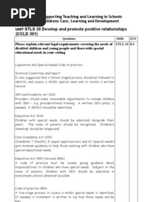 sen pdf framework for special educational needs
